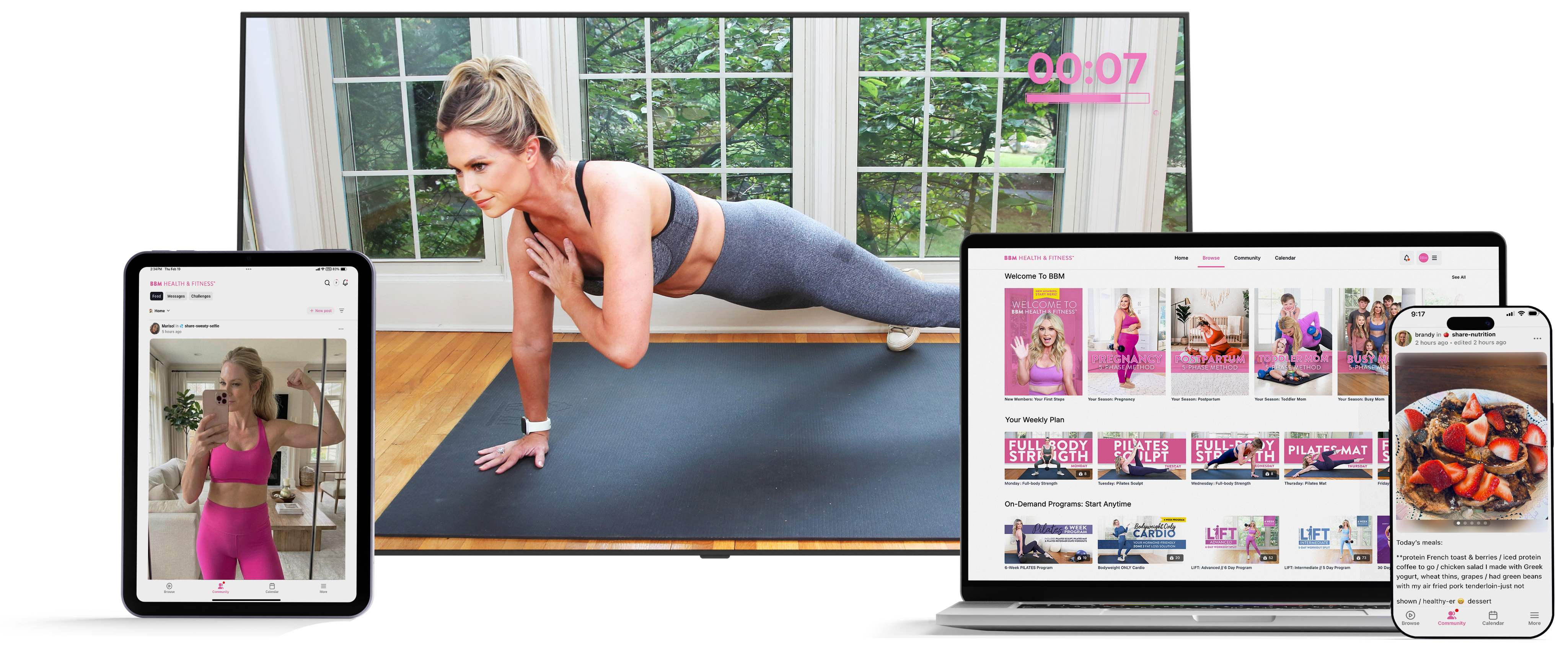 BBM on TV, laptop, tablet, and phone