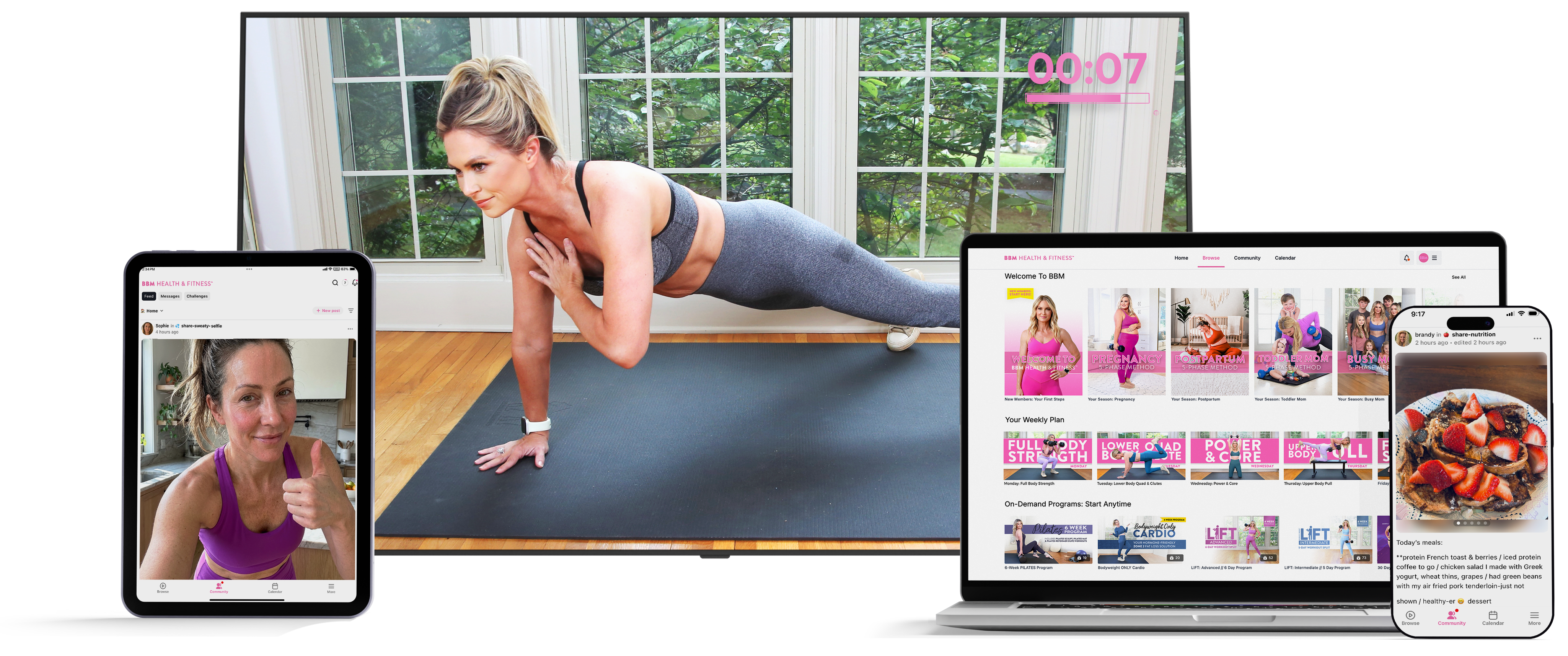 BBM on TV, laptop, tablet, and phone